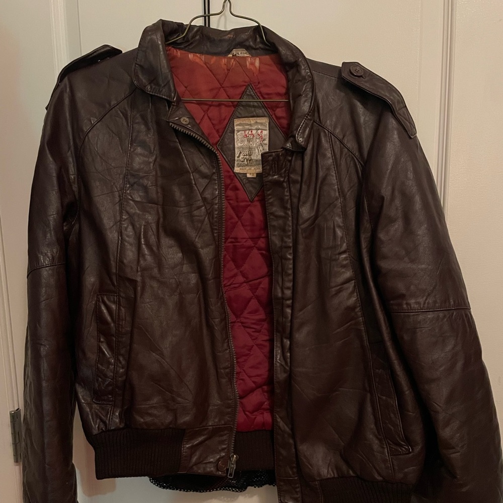 Scott’s Grey LTD Red Leather jacket